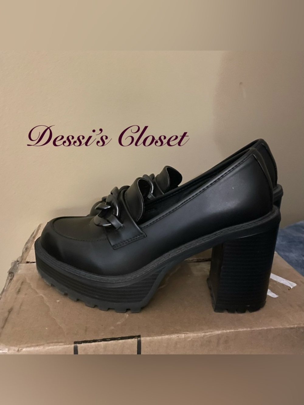 Black Madden Girl Kasper Platform Chunky Loafers